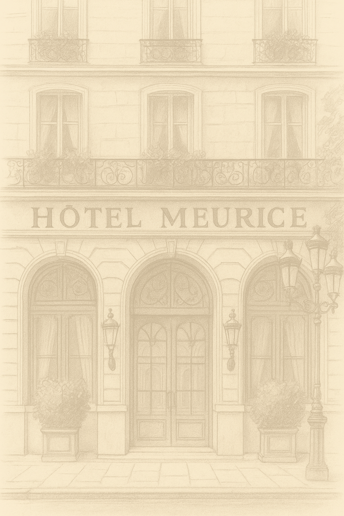 Illustration de l’Hôtel Meurice à Paris, lieu emblématique du luxe parisien